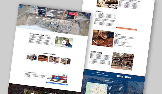 Dalworth Rug Cleaning website design